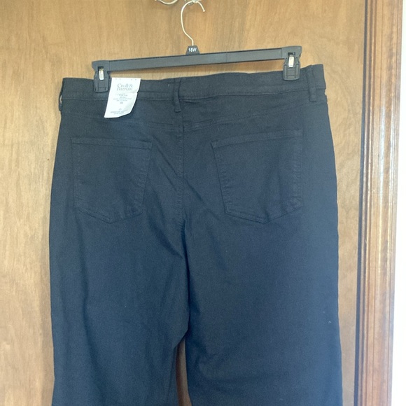 Croft & barrow mid rise wide leg black pant with stretch size XXL - Picture 16 of 17